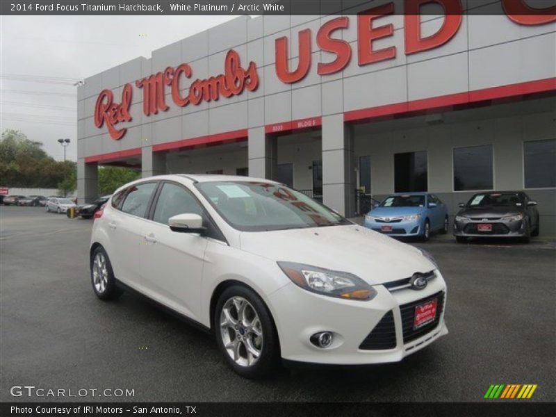 White Platinum / Arctic White 2014 Ford Focus Titanium Hatchback