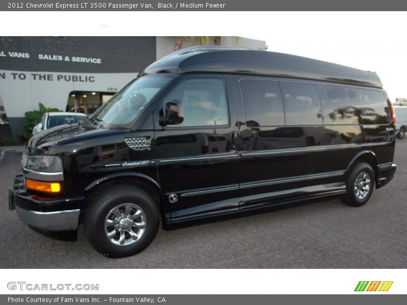 Black / Medium Pewter 2012 Chevrolet Express LT 3500 Passenger Van