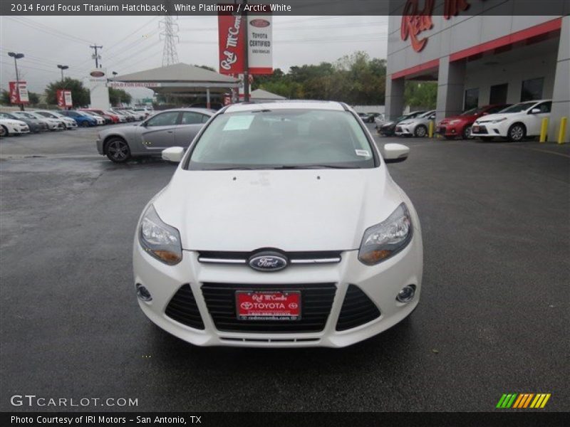 White Platinum / Arctic White 2014 Ford Focus Titanium Hatchback