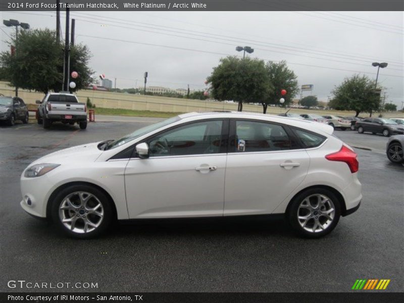 White Platinum / Arctic White 2014 Ford Focus Titanium Hatchback
