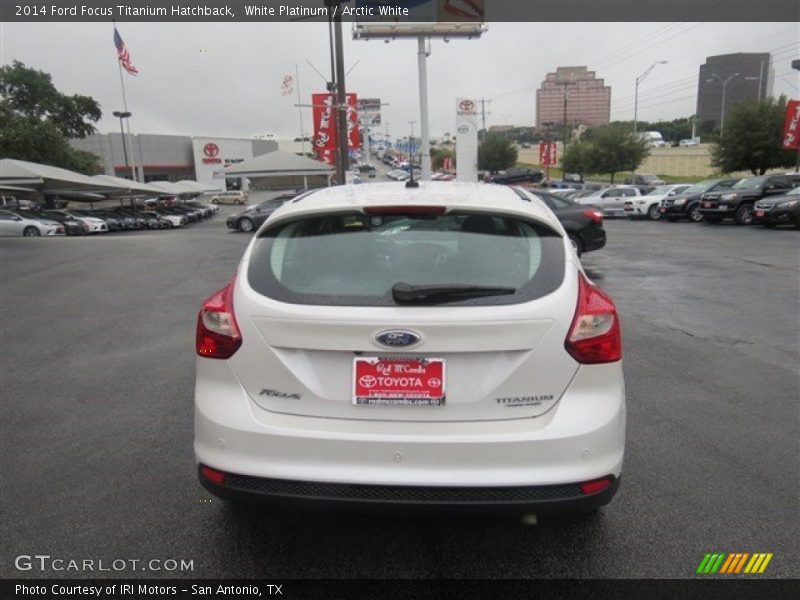 White Platinum / Arctic White 2014 Ford Focus Titanium Hatchback