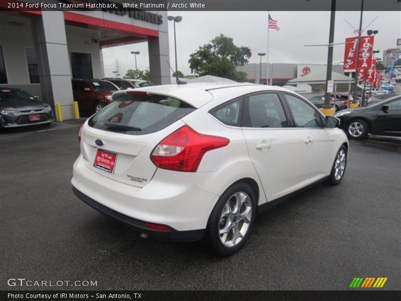 White Platinum / Arctic White 2014 Ford Focus Titanium Hatchback
