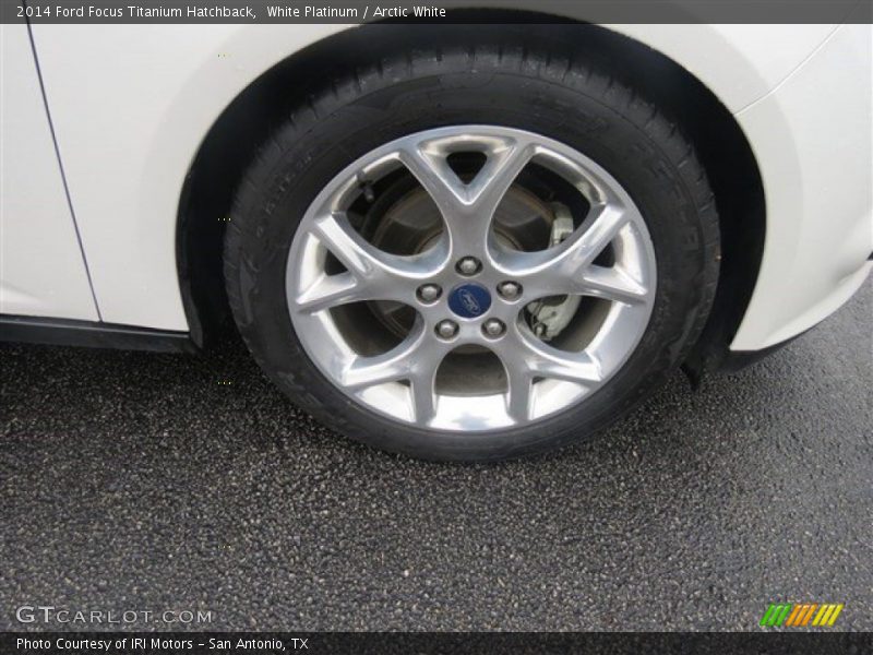 White Platinum / Arctic White 2014 Ford Focus Titanium Hatchback