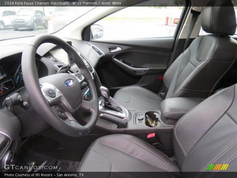 White Platinum / Arctic White 2014 Ford Focus Titanium Hatchback