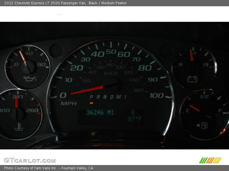 Black / Medium Pewter 2012 Chevrolet Express LT 3500 Passenger Van