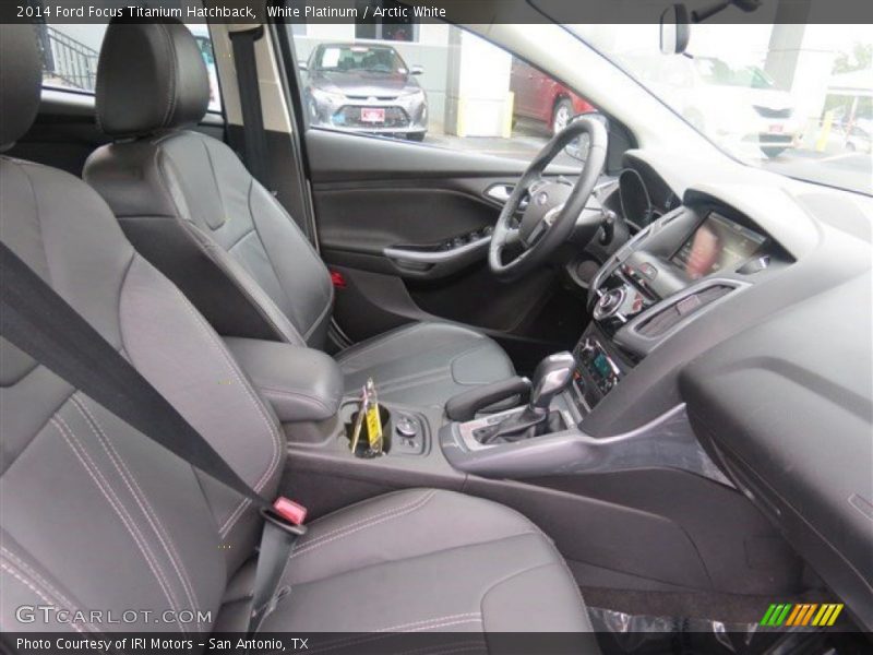 White Platinum / Arctic White 2014 Ford Focus Titanium Hatchback