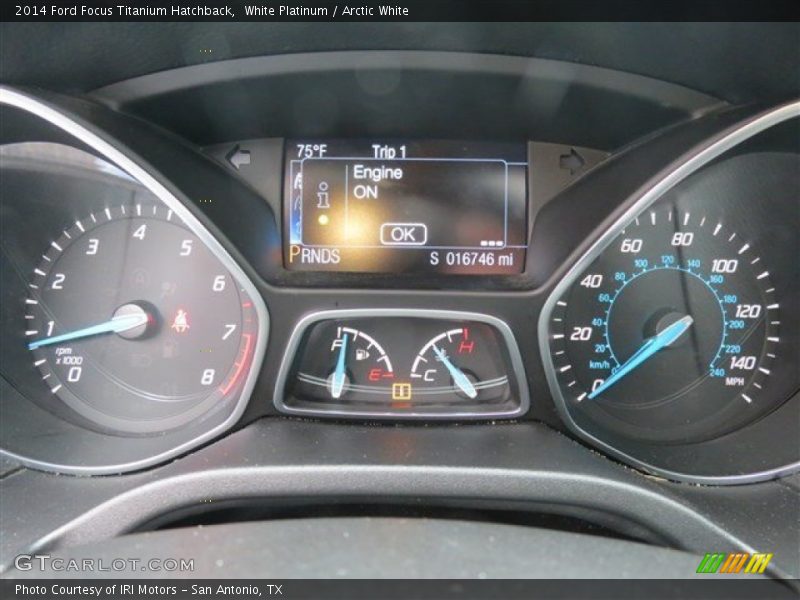 White Platinum / Arctic White 2014 Ford Focus Titanium Hatchback