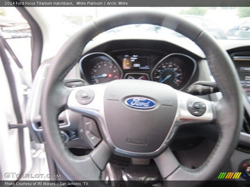 White Platinum / Arctic White 2014 Ford Focus Titanium Hatchback