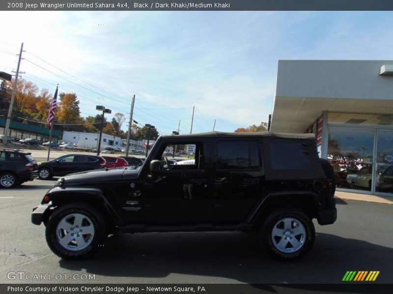 Black / Dark Khaki/Medium Khaki 2008 Jeep Wrangler Unlimited Sahara 4x4