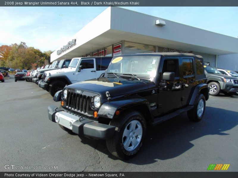 Black / Dark Khaki/Medium Khaki 2008 Jeep Wrangler Unlimited Sahara 4x4