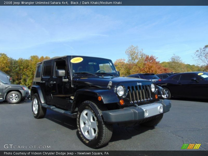 Black / Dark Khaki/Medium Khaki 2008 Jeep Wrangler Unlimited Sahara 4x4