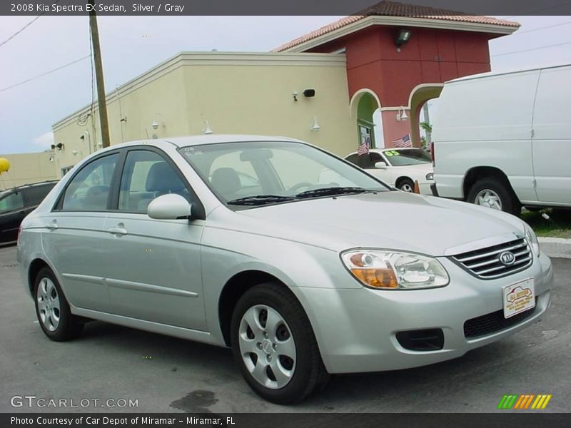 Silver / Gray 2008 Kia Spectra EX Sedan