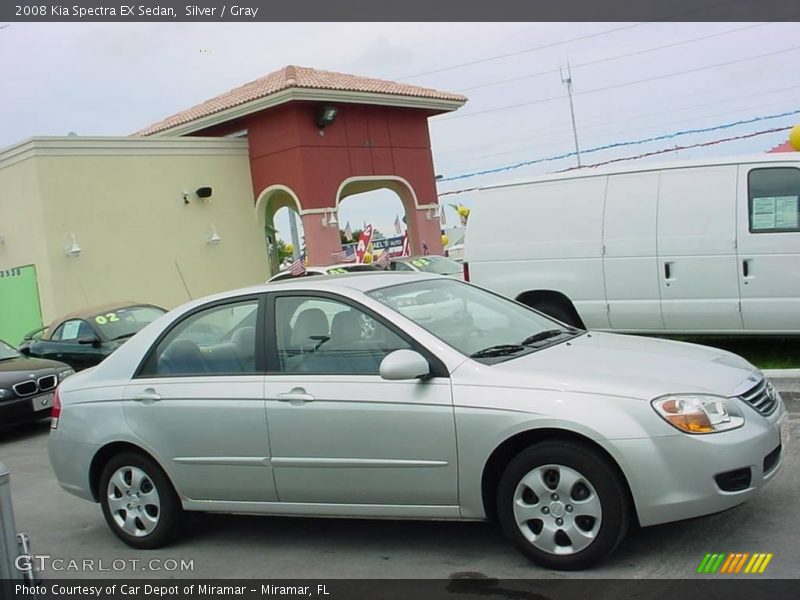 Silver / Gray 2008 Kia Spectra EX Sedan