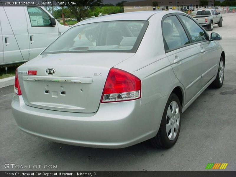 Silver / Gray 2008 Kia Spectra EX Sedan