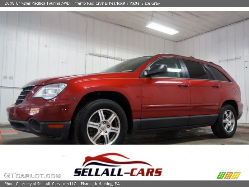 Inferno Red Crystal Pearlcoat / Pastel Slate Gray 2008 Chrysler Pacifica Touring AWD