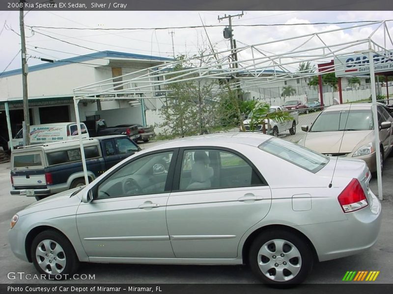 Silver / Gray 2008 Kia Spectra EX Sedan