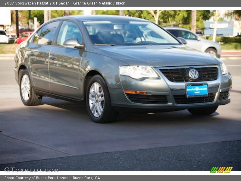 Granite Green Metallic / Black 2007 Volkswagen Passat 2.0T Sedan