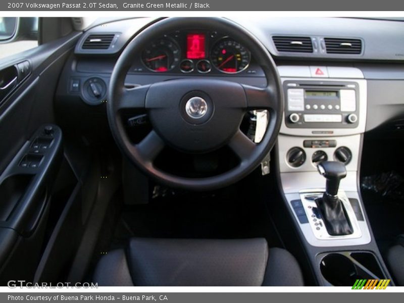 Granite Green Metallic / Black 2007 Volkswagen Passat 2.0T Sedan