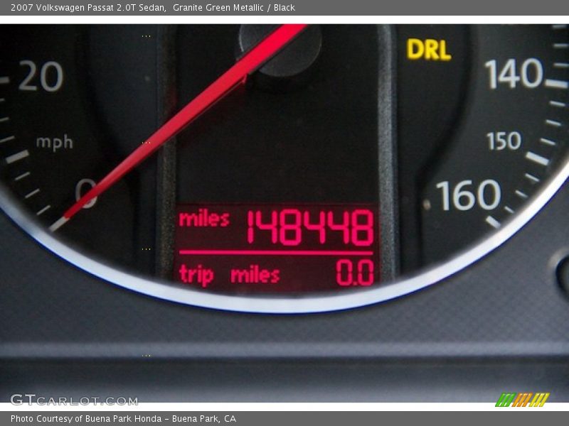 Granite Green Metallic / Black 2007 Volkswagen Passat 2.0T Sedan