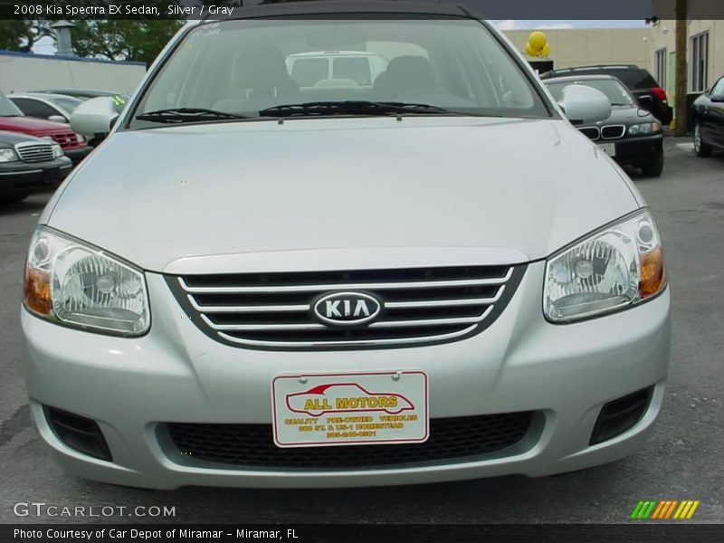 Silver / Gray 2008 Kia Spectra EX Sedan