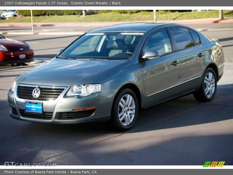 Granite Green Metallic / Black 2007 Volkswagen Passat 2.0T Sedan