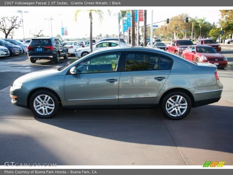 Granite Green Metallic / Black 2007 Volkswagen Passat 2.0T Sedan