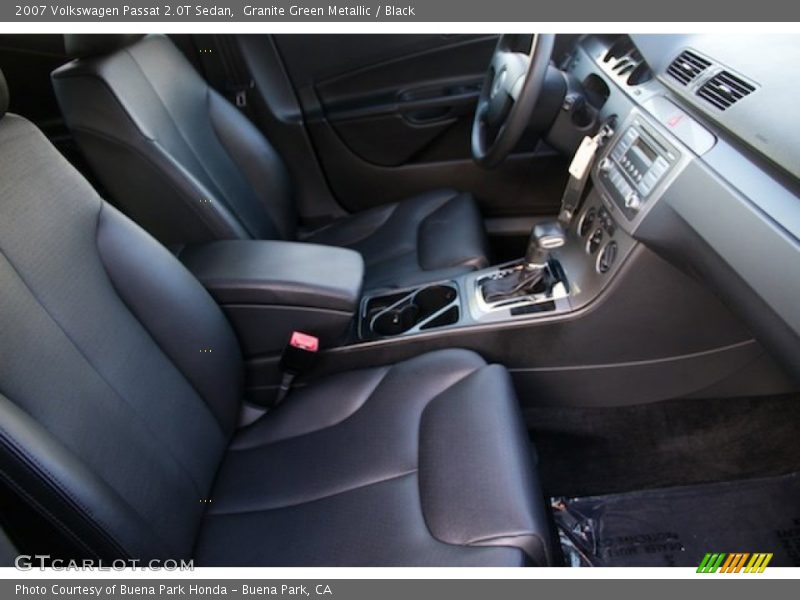 Granite Green Metallic / Black 2007 Volkswagen Passat 2.0T Sedan