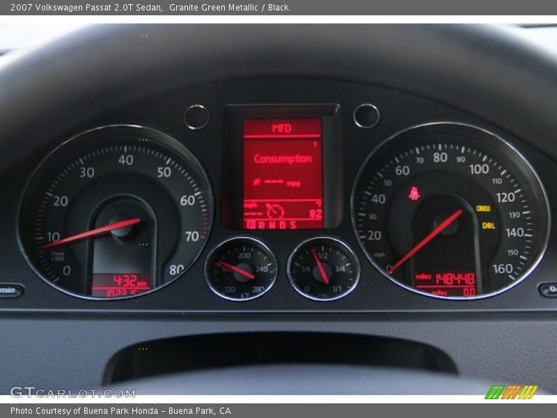 Granite Green Metallic / Black 2007 Volkswagen Passat 2.0T Sedan