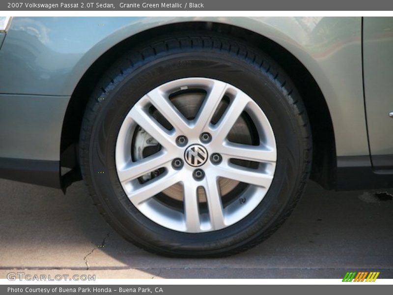 Granite Green Metallic / Black 2007 Volkswagen Passat 2.0T Sedan