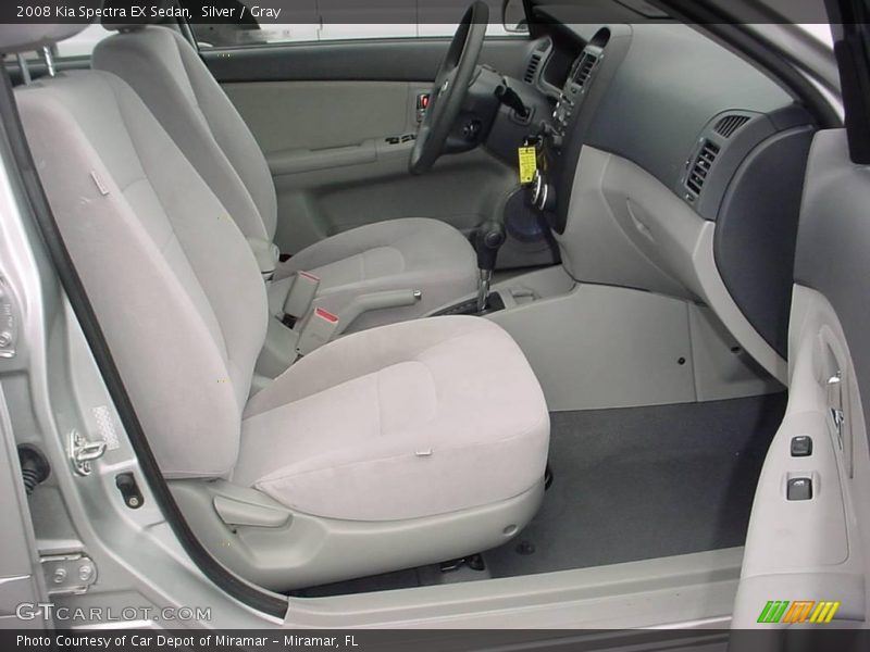 Silver / Gray 2008 Kia Spectra EX Sedan