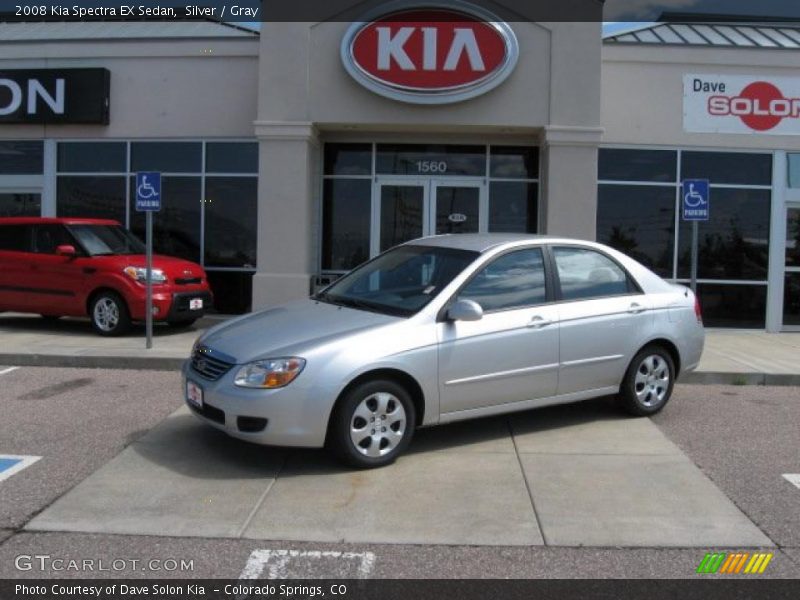 Silver / Gray 2008 Kia Spectra EX Sedan