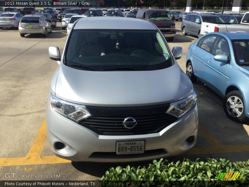 Brilliant Silver / Gray 2013 Nissan Quest 3.5 S