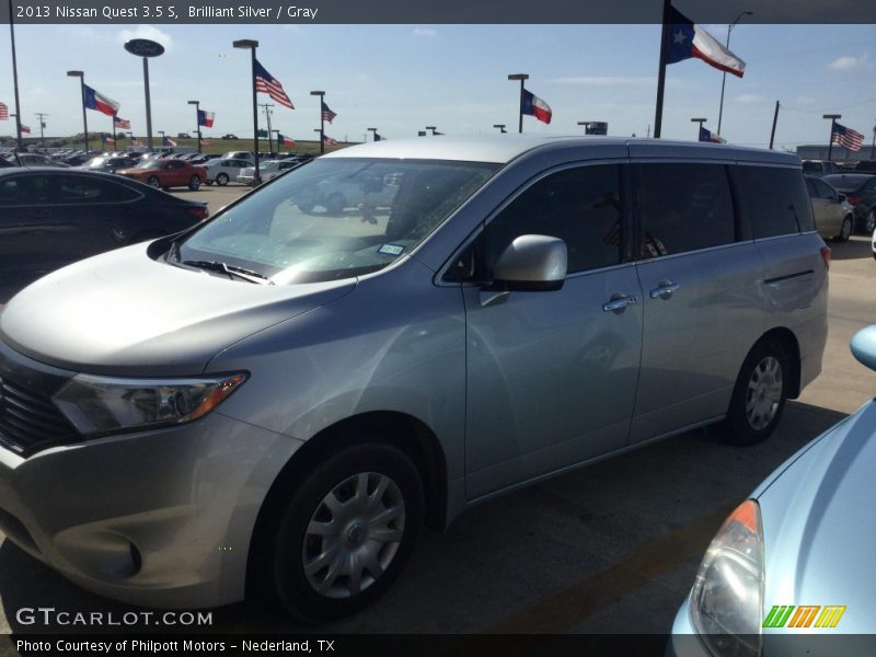 Brilliant Silver / Gray 2013 Nissan Quest 3.5 S