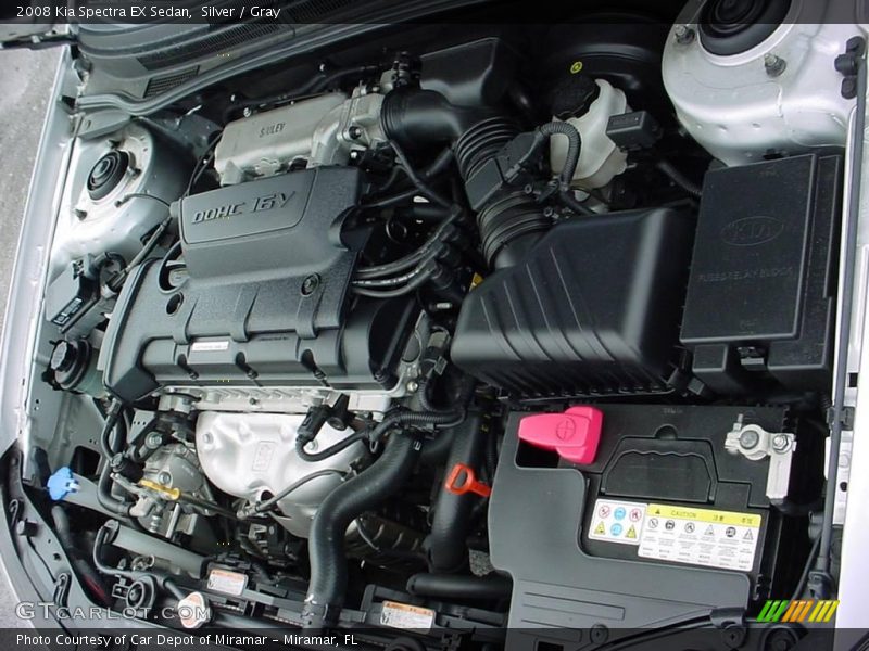 Silver / Gray 2008 Kia Spectra EX Sedan