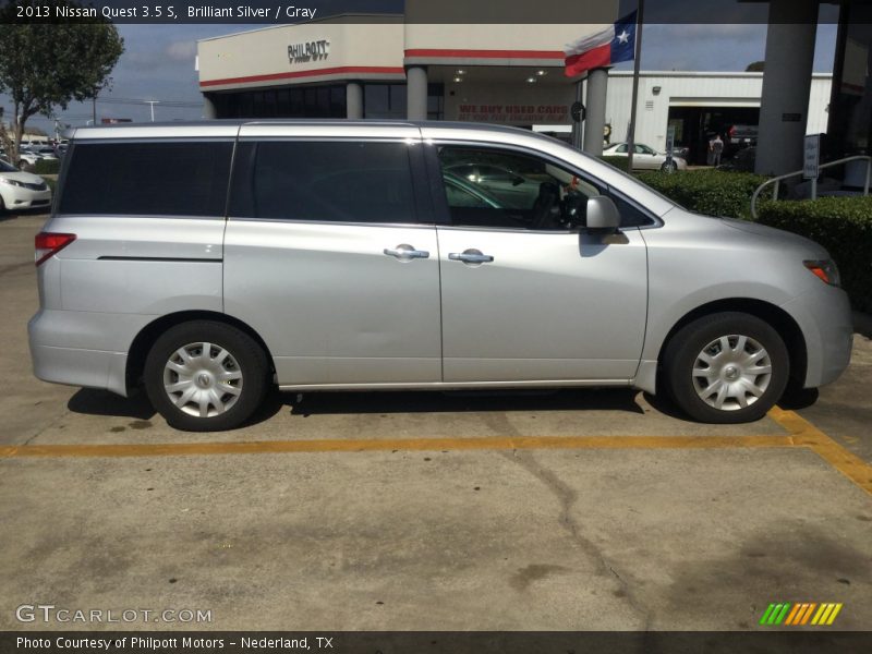 Brilliant Silver / Gray 2013 Nissan Quest 3.5 S