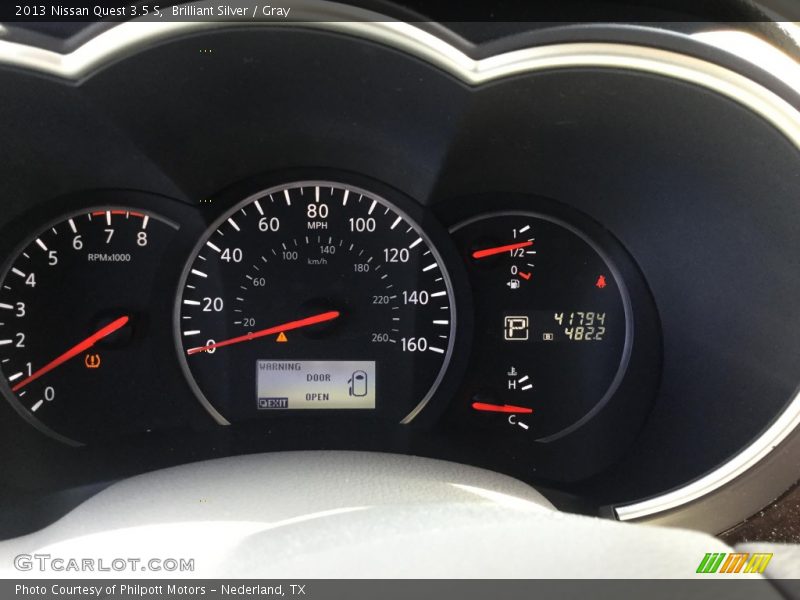 Brilliant Silver / Gray 2013 Nissan Quest 3.5 S