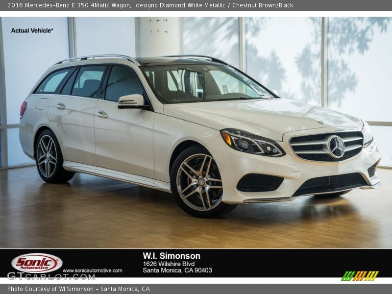 designo Diamond White Metallic / Chestnut Brown/Black 2016 Mercedes-Benz E 350 4Matic Wagon