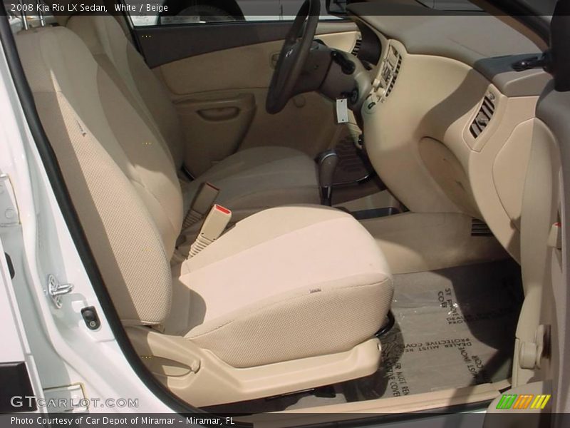 White / Beige 2008 Kia Rio LX Sedan