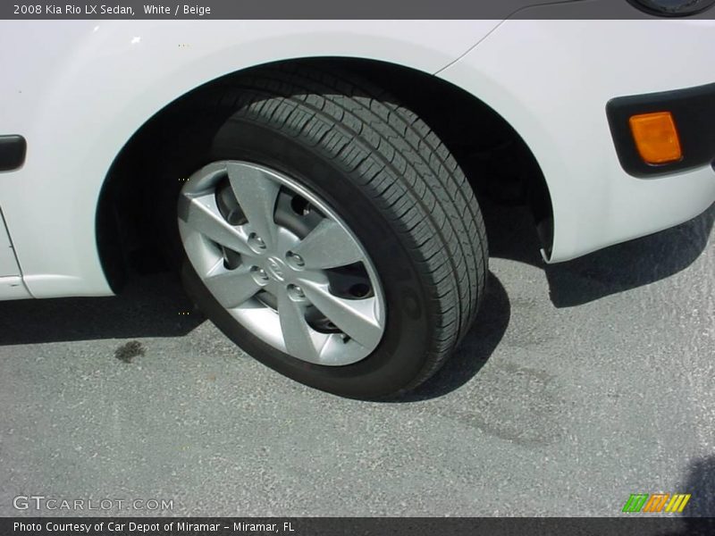 White / Beige 2008 Kia Rio LX Sedan