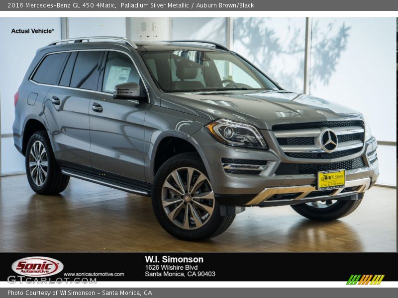 Palladium Silver Metallic / Auburn Brown/Black 2016 Mercedes-Benz GL 450 4Matic