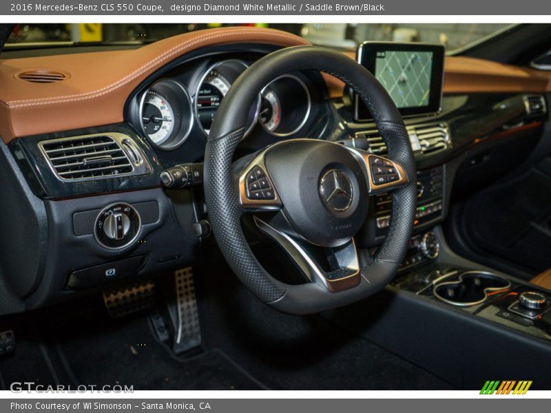 designo Diamond White Metallic / Saddle Brown/Black 2016 Mercedes-Benz CLS 550 Coupe