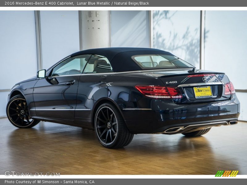 Lunar Blue Metallic / Natural Beige/Black 2016 Mercedes-Benz E 400 Cabriolet