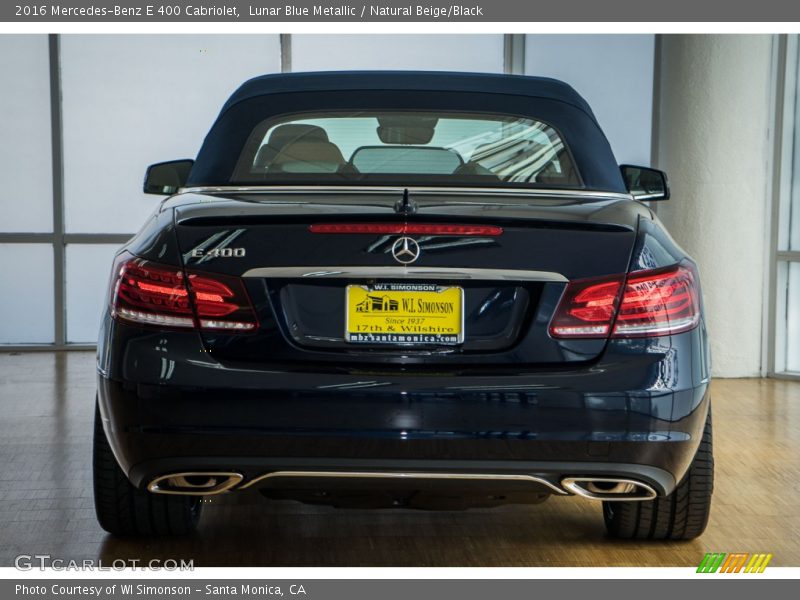 Lunar Blue Metallic / Natural Beige/Black 2016 Mercedes-Benz E 400 Cabriolet