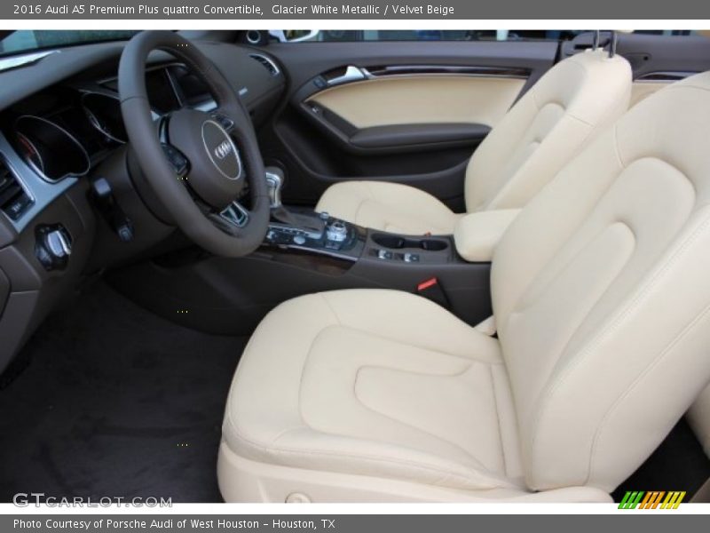  2016 A5 Premium Plus quattro Convertible Velvet Beige Interior