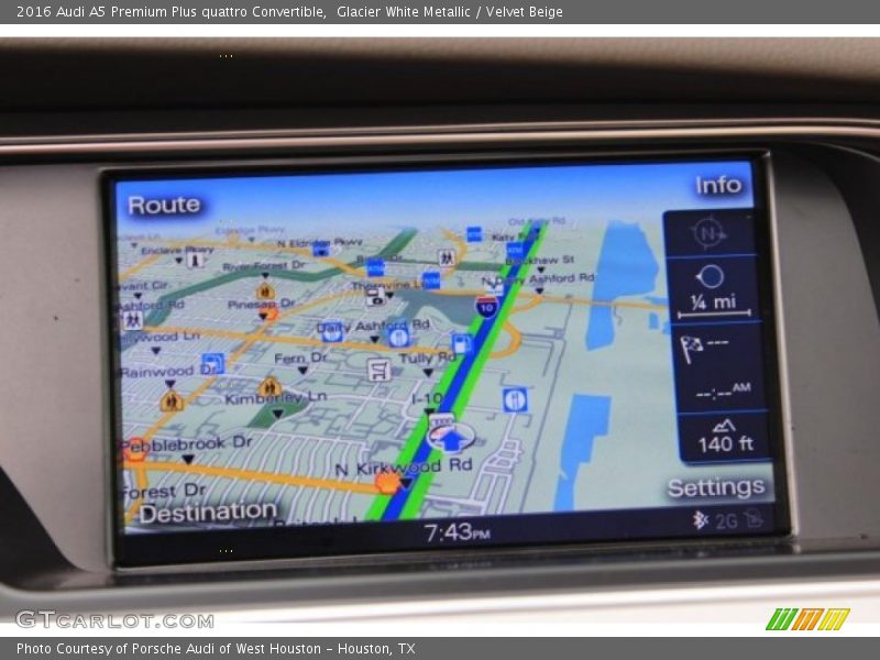 Navigation of 2016 A5 Premium Plus quattro Convertible