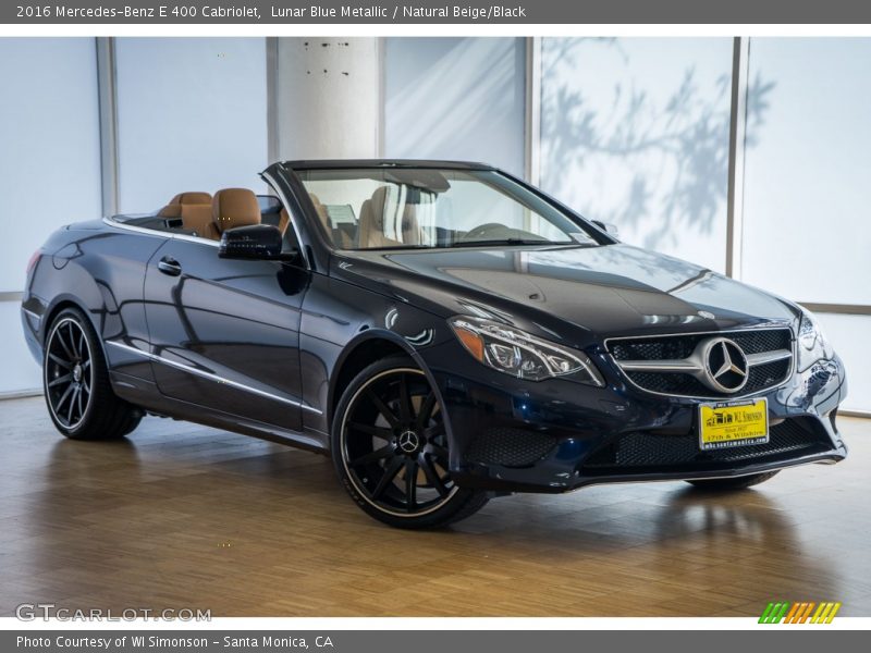 Lunar Blue Metallic / Natural Beige/Black 2016 Mercedes-Benz E 400 Cabriolet