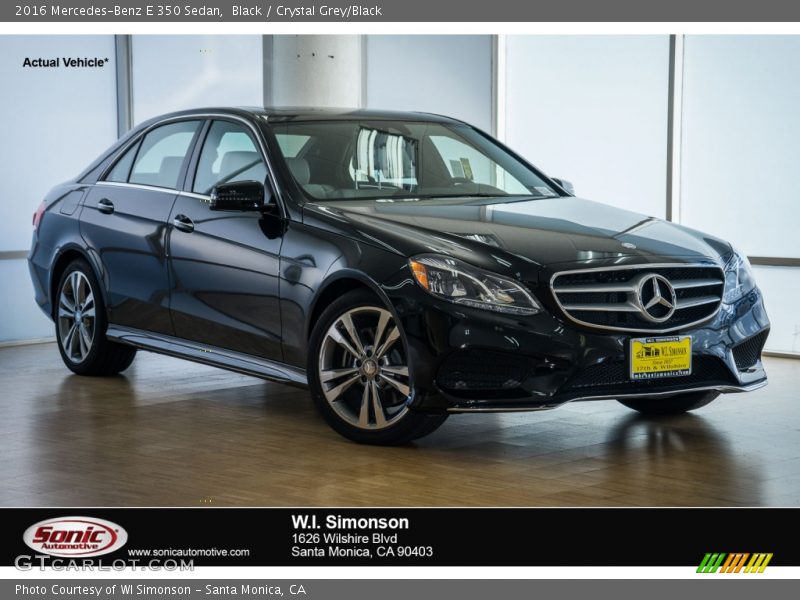 Black / Crystal Grey/Black 2016 Mercedes-Benz E 350 Sedan