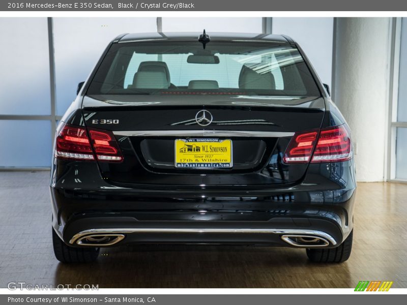 Black / Crystal Grey/Black 2016 Mercedes-Benz E 350 Sedan