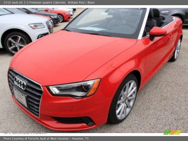 Brilliant Red / Black 2016 Audi A3 2.0 Premium quattro Cabriolet
