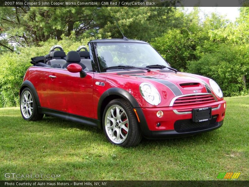 Chili Red / Grey/Carbon Black 2007 Mini Cooper S John Cooper Works Convertible